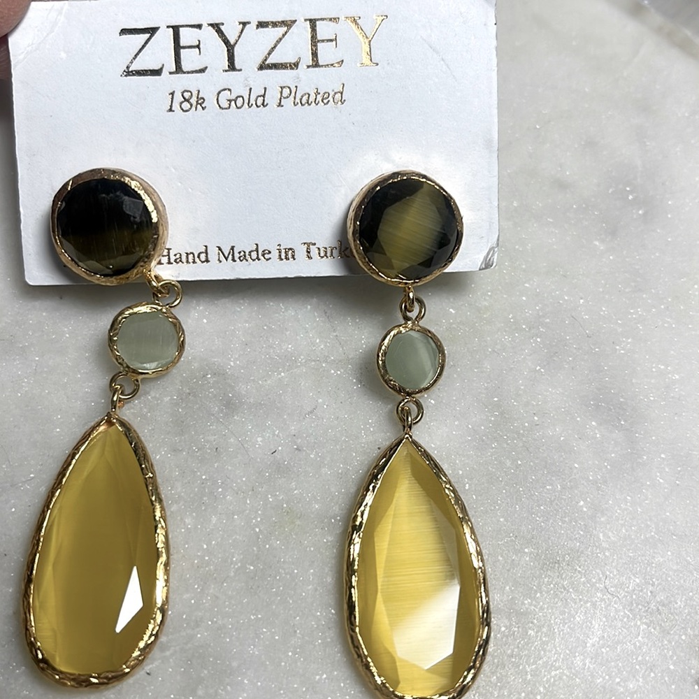ZEYZEY 18k  Gold Plated Earrings